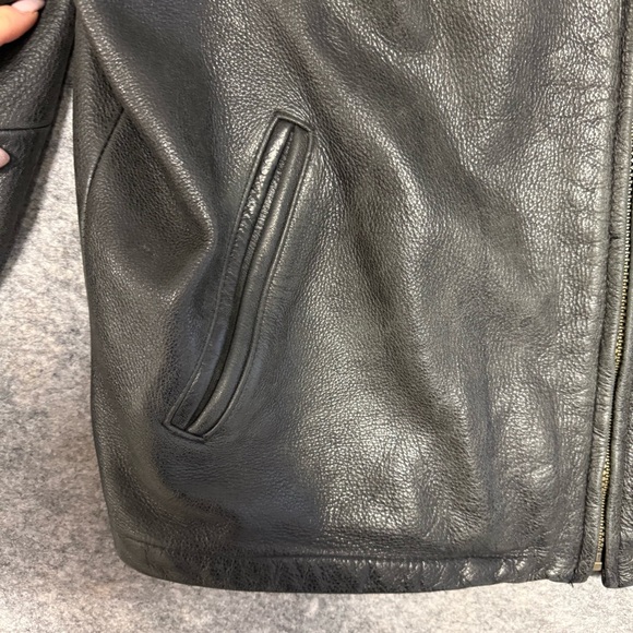 Danier Black Genuine Leather Zip Jacket Canada Classic Moto Style Outerwear - Picture 8 of 16